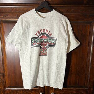 Vintage Phoenix Coyotes NHL T-Shirt – 90s – Gray – Single Stitch – Fits M-L